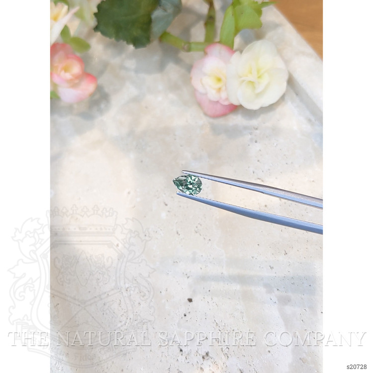 1.00 Ct. Bluish Green Sapphire from Montana