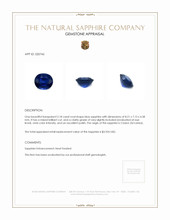 2.18 Ct. Blue Sapphire from Ceylon (Sri Lanka) Appraisal