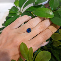 2.18 Ct. Blue Sapphire from Ceylon (Sri Lanka) Life Style