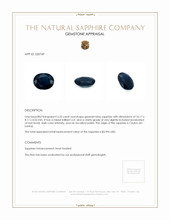 3.33 Ct. Greenish Blue Sapphire from Ceylon (Sri Lanka) Appraisal