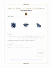 0.64 Ct. Greyish Blue Sapphire from Montana Appraisal