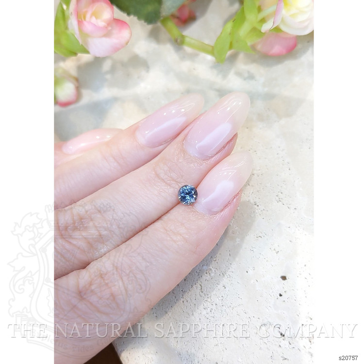 0.64 Ct. Greyish Blue Sapphire from Montana