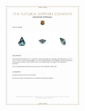 0.71 Ct. Greenish Blue Sapphire from Montana Appraisal