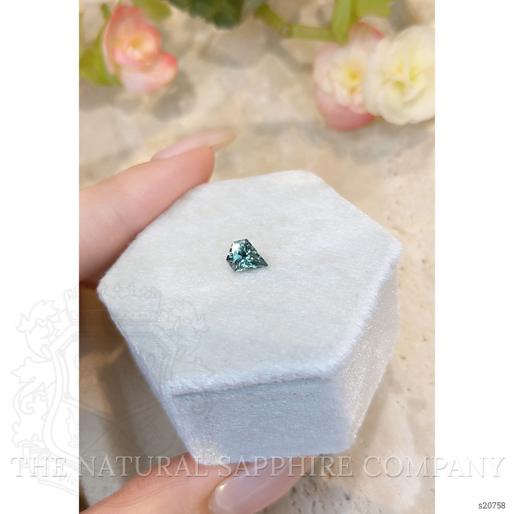 0.71 Ct. Greenish Blue Sapphire from Montana