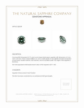 0.79 Ct. Bluish Green Sapphire from Montana Appraisal
