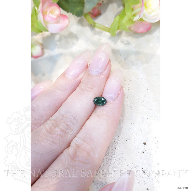 0.82 Ct. Green Sapphire from Montana