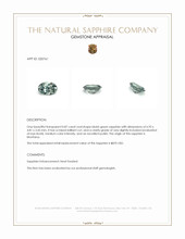 0.87 Ct. Bluish Green Sapphire from Montana Appraisal