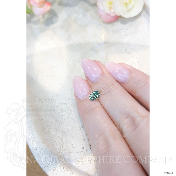 0.87 Ct. Bluish Green Sapphire from Montana