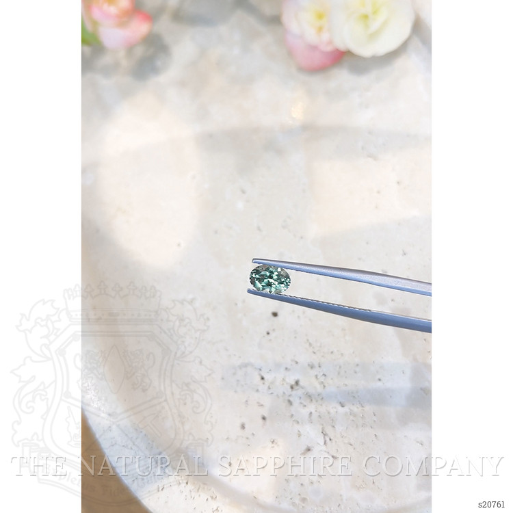 0.87 Ct. Bluish Green Sapphire from Montana