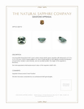 0.87 Ct. Bluish Green Sapphire from Montana Appraisal