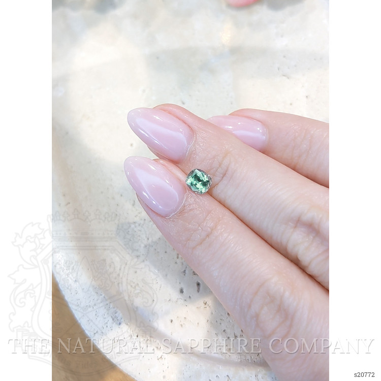 0.87 Ct. Bluish Green Sapphire from Montana