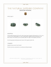 0.90 Ct. Green Sapphire from Montana Appraisal