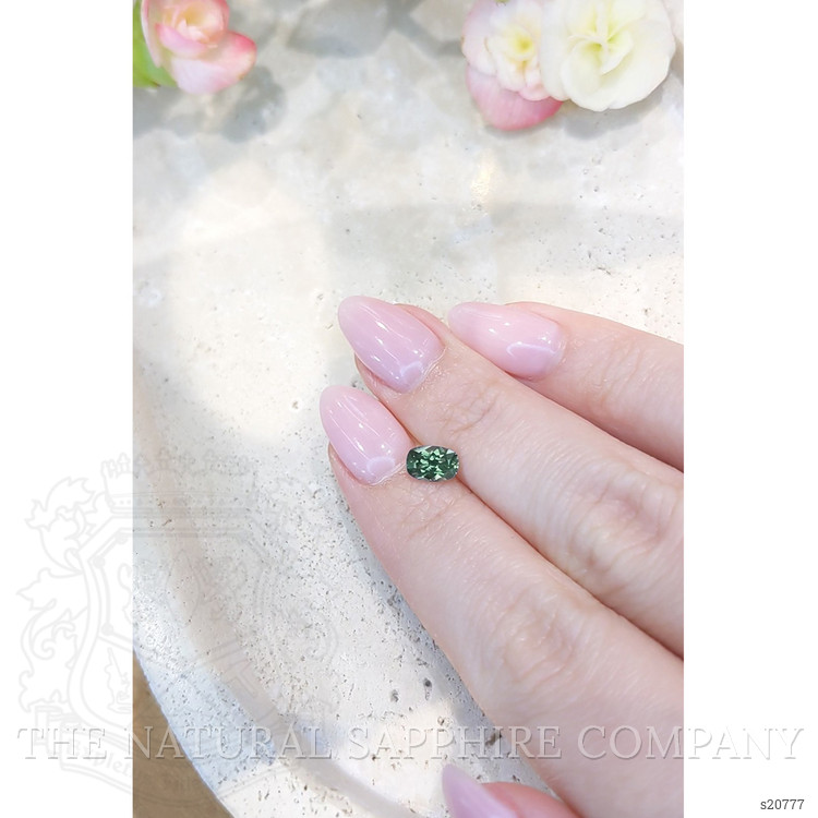 0.90 Ct. Green Sapphire from Montana