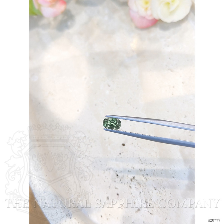 0.90 Ct. Green Sapphire from Montana