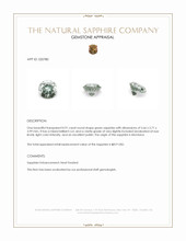 0.91 Ct. Green Sapphire from Montana Appraisal