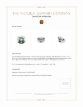 0.91 Ct. Green Sapphire from Montana Appraisal