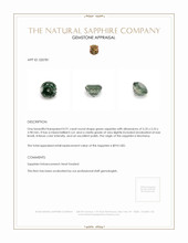 0.91 Ct. Green Sapphire from Montana Appraisal