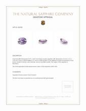 0.91 Ct. Purple Sapphire from Montana Appraisal