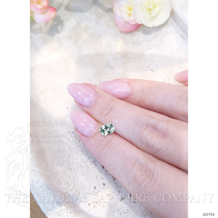 0.92 Ct. Green Sapphire from Montana