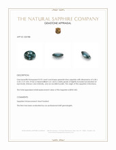 0.92 Ct. Greenish Blue Sapphire from Montana Appraisal