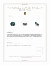 0.92 Ct. Greenish Blue Sapphire from Montana Appraisal
