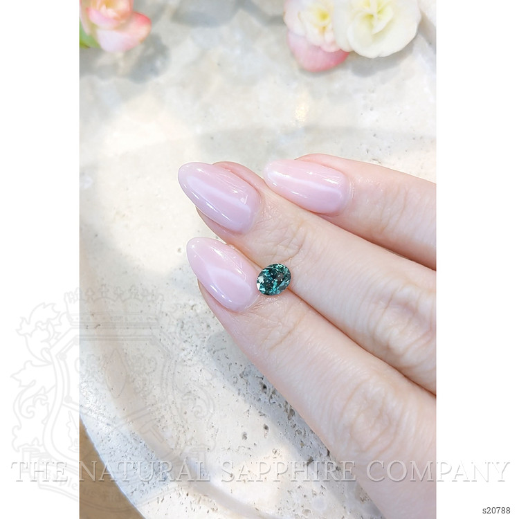 0.92 Ct. Greenish Blue Sapphire from Montana