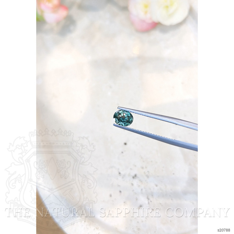 0.92 Ct. Greenish Blue Sapphire from Montana