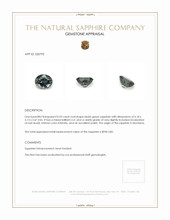 0.93 Ct. Bluish Green Sapphire from Montana Appraisal