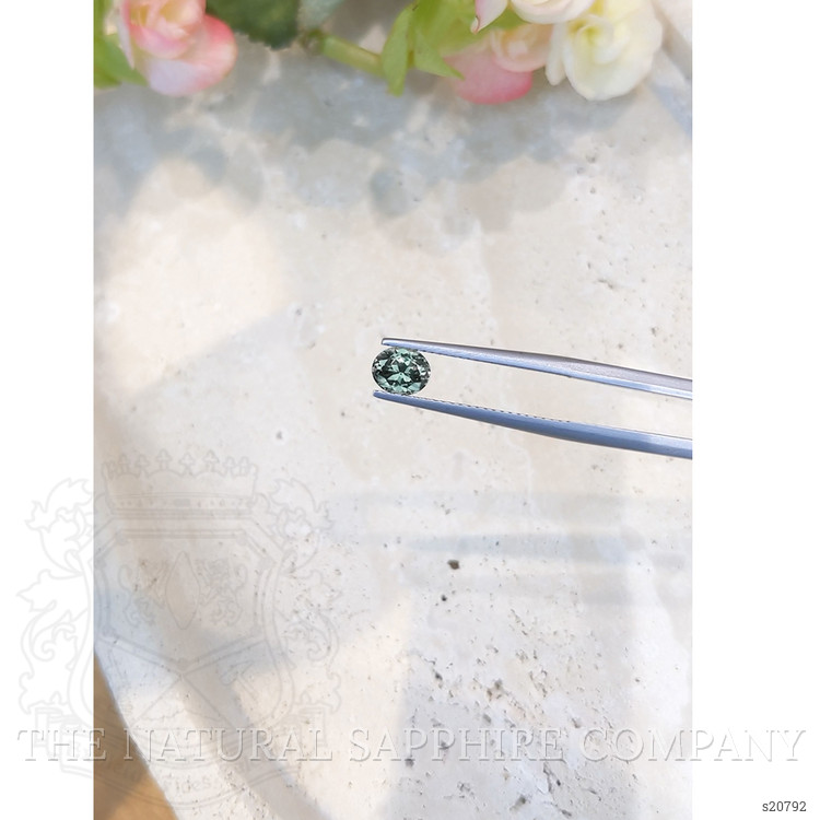 0.93 Ct. Bluish Green Sapphire from Montana