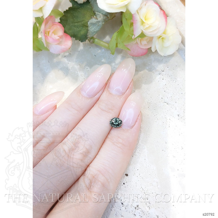 0.93 Ct. Bluish Green Sapphire from Montana