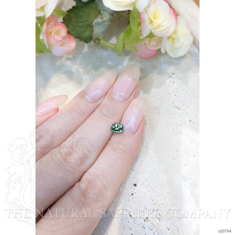 0.94 Ct. Bluish Green Sapphire from Montana