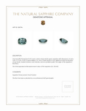 0.94 Ct. Bluish Green Sapphire from Montana Appraisal