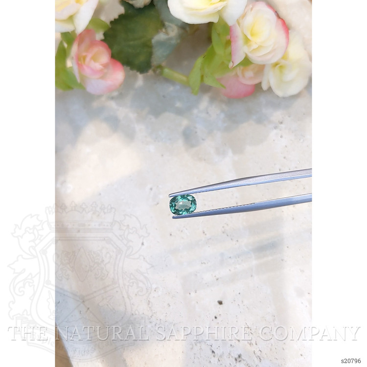 0.94 Ct. Bluish Green Sapphire from Montana