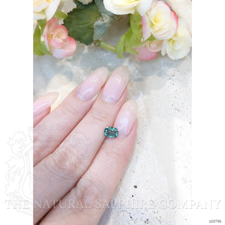 0.94 Ct. Bluish Green Sapphire from Montana
