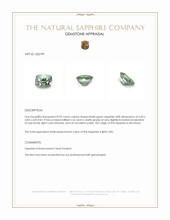 0.95 Ct. Bluish Green Sapphire from Montana Appraisal