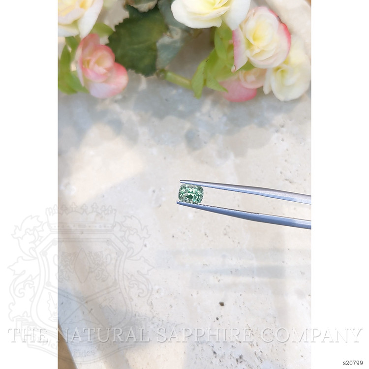 0.95 Ct. Bluish Green Sapphire from Montana