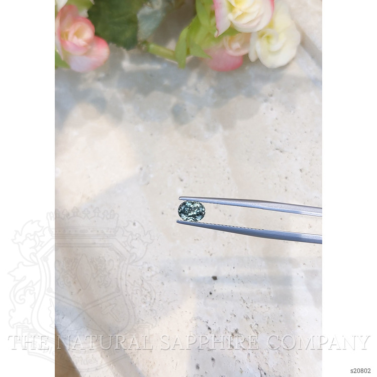 0.96 Ct. Greenish Blue Sapphire from Montana