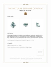 0.97 Ct. Bluish Green Sapphire from Montana Appraisal