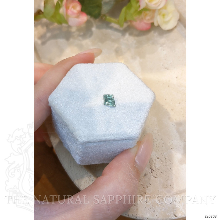 0.97 Ct. Bluish Green Sapphire from Montana