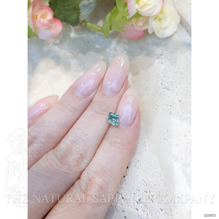 0.97 Ct. Bluish Green Sapphire from Montana