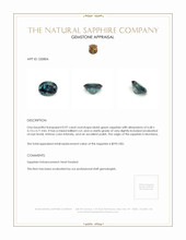 0.97 Ct. Bluish Green Sapphire from Montana Appraisal