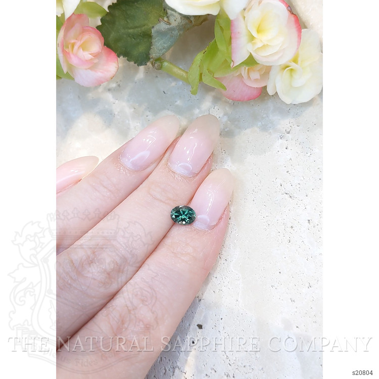 0.97 Ct. Bluish Green Sapphire from Montana