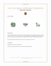 0.97 Ct. Yellowish Green Sapphire from Montana Appraisal