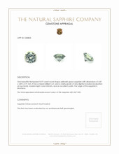 0.97 Ct. Yellowish Green Sapphire from Montana Appraisal