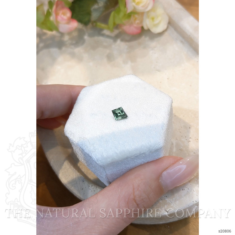 0.97 Ct. Green Sapphire from Montana