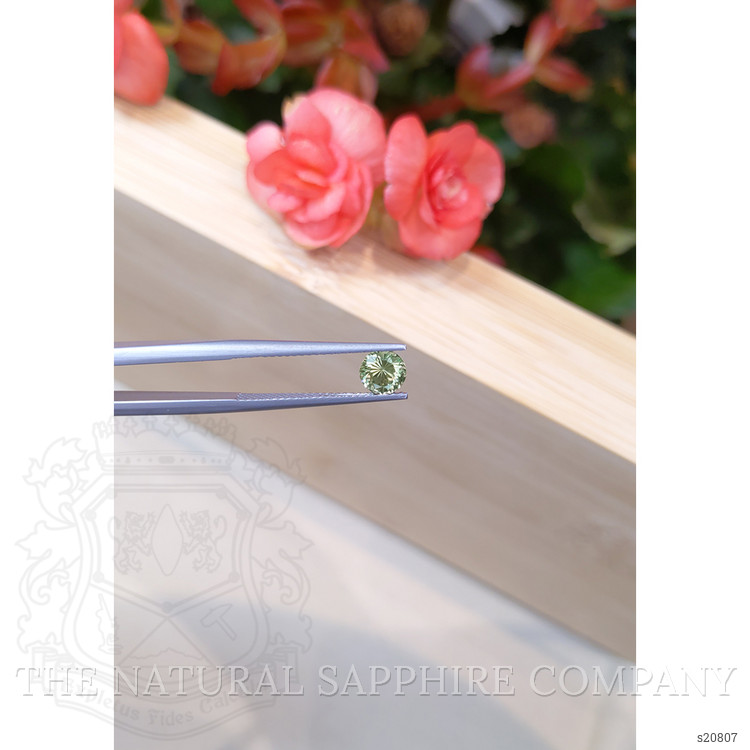 0.97 Ct. Yellowish Green Sapphire from Montana