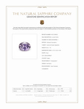 1.01 Ct. Purple Sapphire from Montana Scan Report