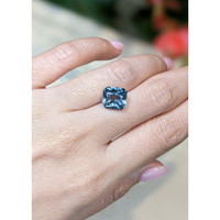 6.02 Ct. Greenish Blue Sapphire from Ceylon (Sri Lanka) Life Style