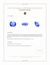 0.49 Ct. Blue Sapphire from Ceylon (Sri Lanka) Appraisal
