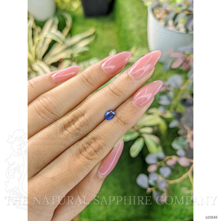 0.49 Ct. Blue Sapphire from Ceylon (Sri Lanka)